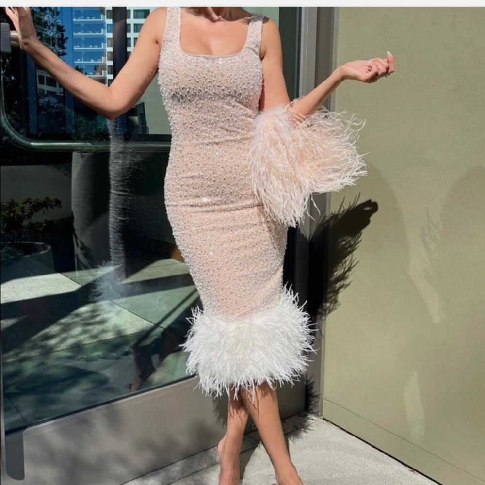Nadine Merabi Lulu White Dress - Medium BNWT
